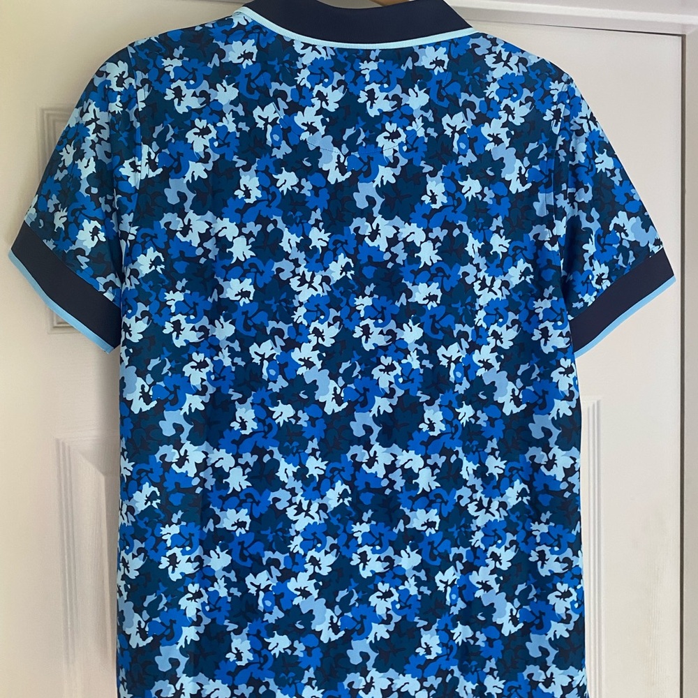 G/FORE Blue and Black Camouflage Polo Shirt - Picture 4 of 9